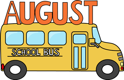 August Back-to-School Bus Illustration | Free Clipart