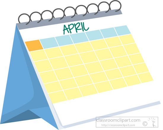 Page April Calendar Clipart: Free Download and Printable Clip Art Library