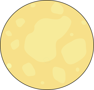 Moon Illustration - Simple Cartoon Lunar Surface for Educational Use