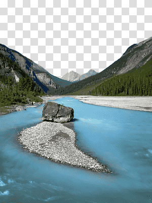 Serene Mountain River Landscape - Nature Photography & Travel Inspiration