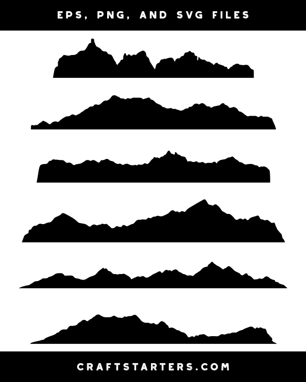 Free Mountain Silhouette Vector Files - EPS, PNG, SVG Downloads