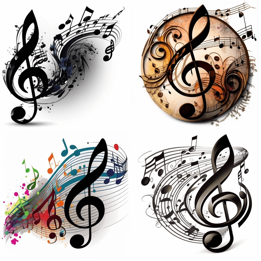 Musical Note Staff Color Clip Art Color Music Notes Clipart Clip 