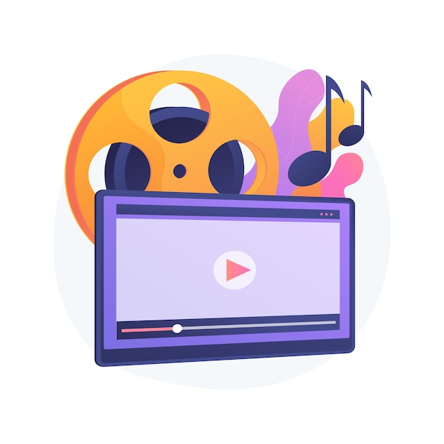 Media Player Icon - Film, Music & Video Streaming Concept