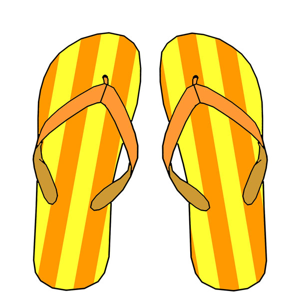 Stylish Striped Flip-Flops - Comfortable Summer Footwear for Beach & Pool Days