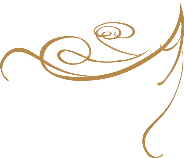 Elegant golden ornamental swirl design on white background, suitable for decorative borders or luxury branding.