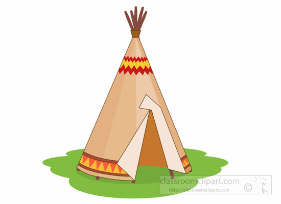 Traditional Native American Teepee Illustration - Classroom Clipart