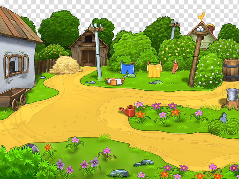 Rustic Village Illustration - Free PNG Clipart for乡村 Themes