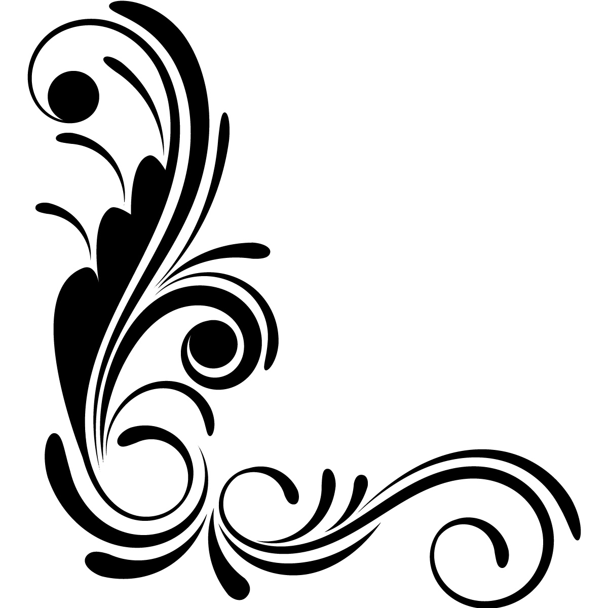 Ornamental floral corner. Vector illustration for your design or tattoo  Stock Vector Image & Art - Alamy
