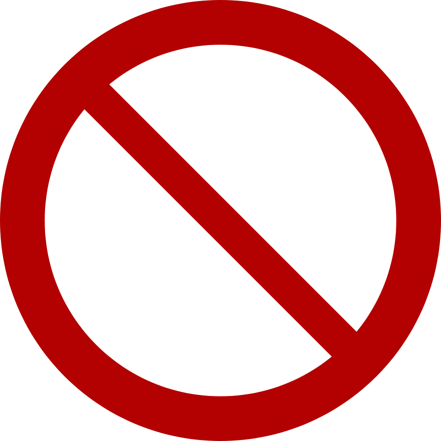 Prohibition Sign Icon - Universal Symbol for Forbidden Actions