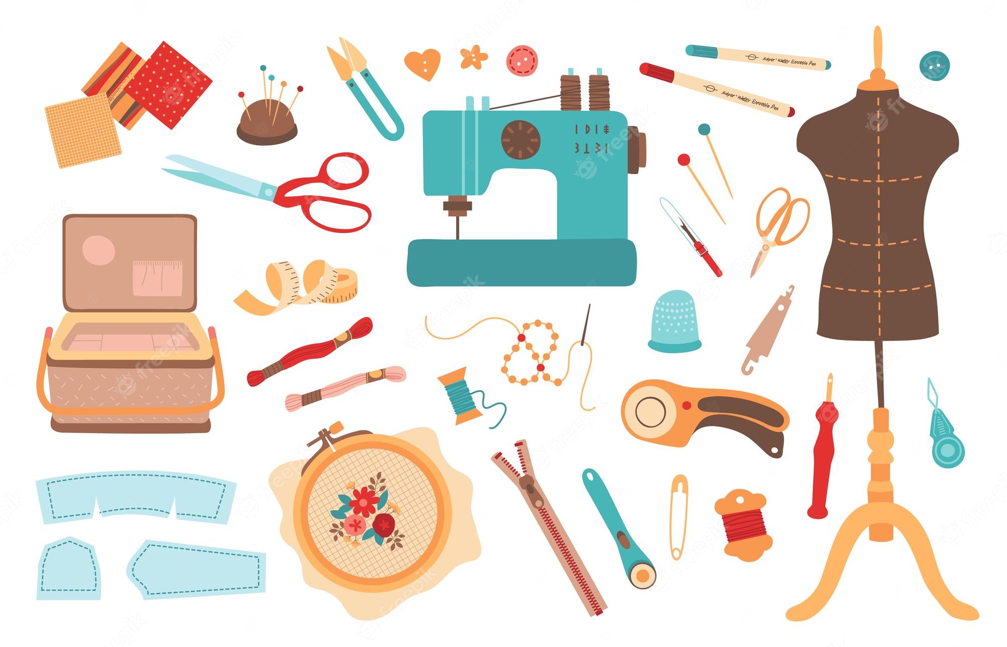 embroidery toolss - Clip Art Library