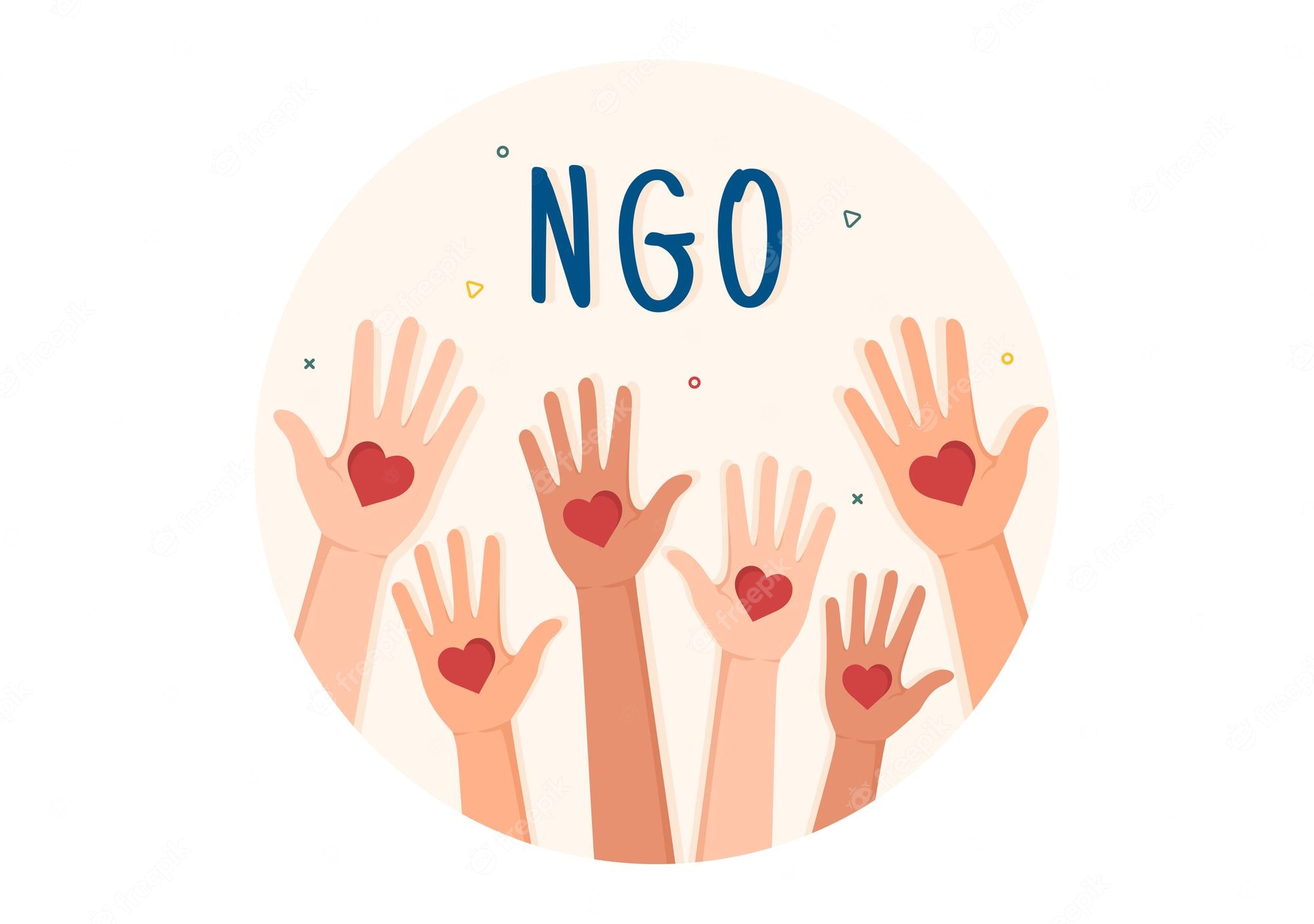 Placeit - Humanitarian NGO Logo Creator Featuring a Hand and a Heart Graphic