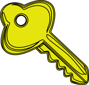 Yellow Key Illustration - Symbol of Access, Security, and Unlocking Potential