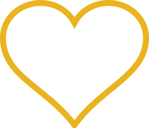 Golden Heart Icon - Symbol of Love and Affection