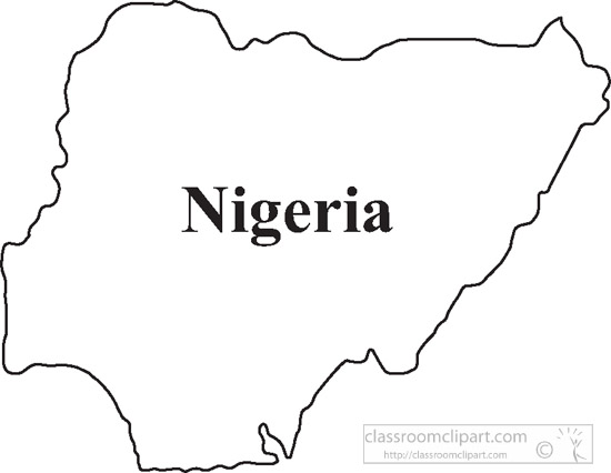 Nigeria Map Outline - Free Classroom Clipart for Education