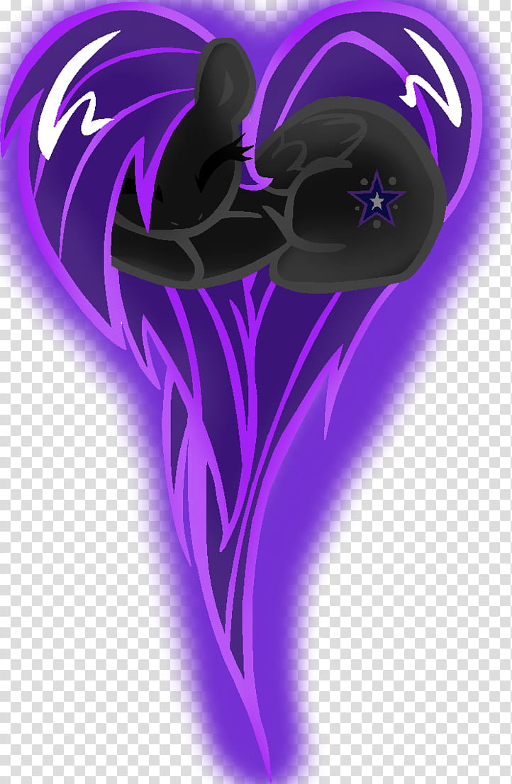 A stylized purple heart with black boxing gloves and a star emblem, glowing with energy.