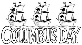 Columbus Day Celebration - Historical Ships Illustration