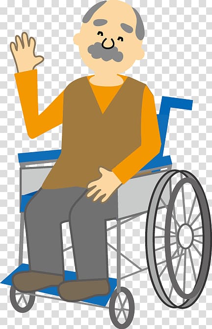 Friendly Senior Man in Wheelchair - Accessibility & Inclusion Illustration