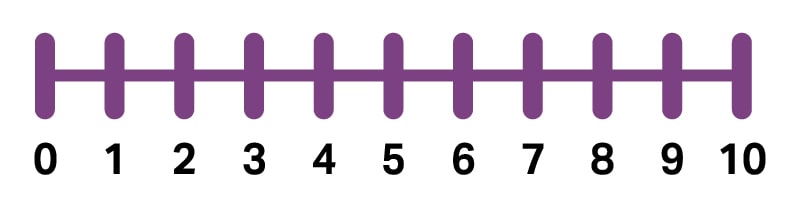 number line 0 10 clipart