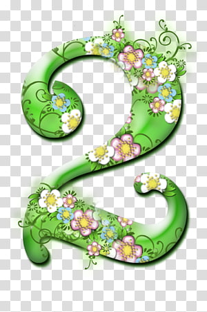 Floral Number 2 Clipart - Free Download for Spring & Birthday Designs