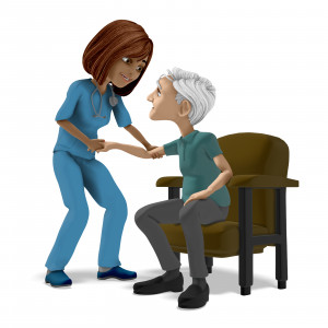 Compassionate Elderly Care - Nurse Supporting Senior Patient