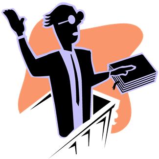 Expert Speaker Illustration - Teaching, Lecturing & Public Speaking Visual