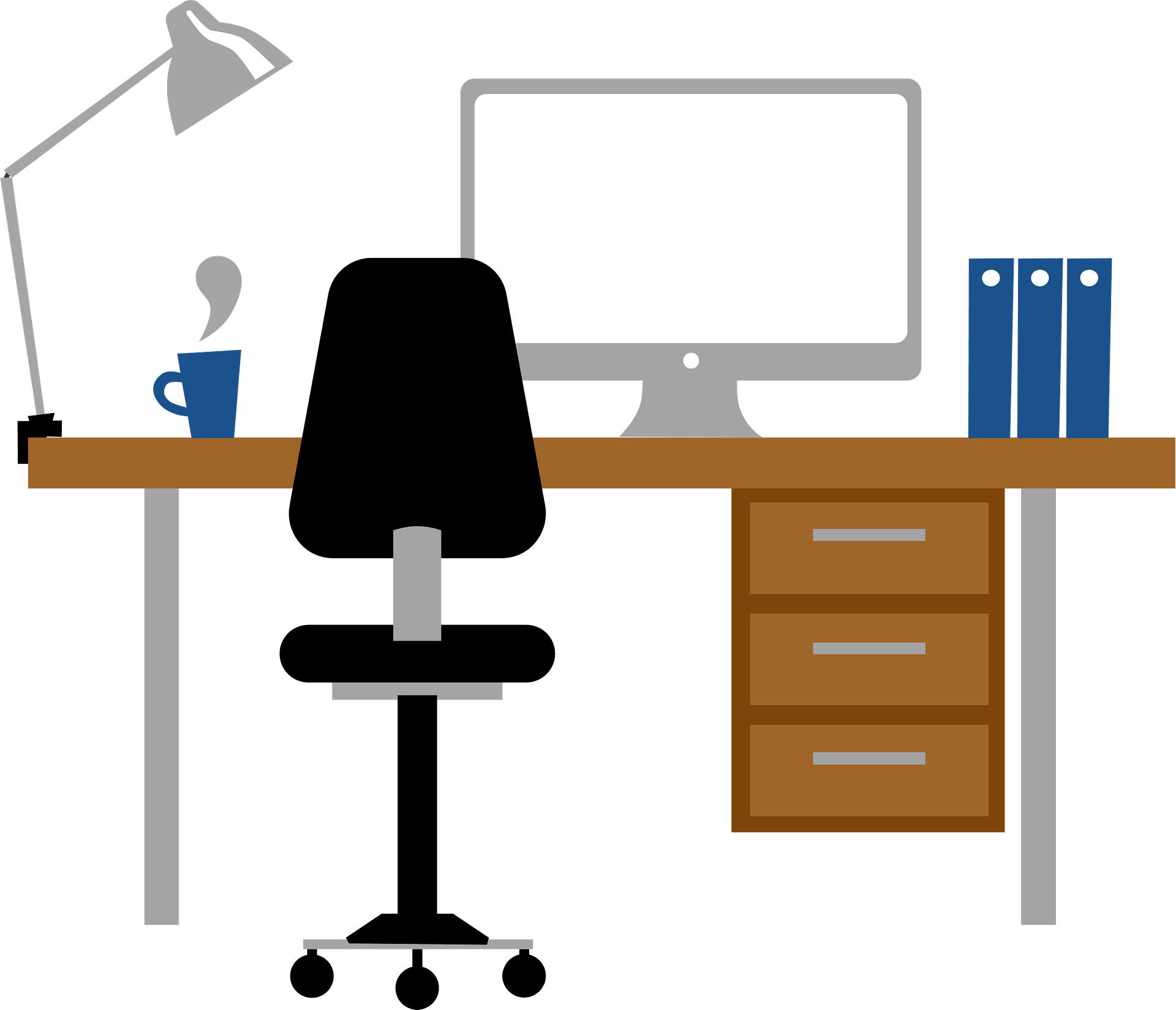 computer desk clip art