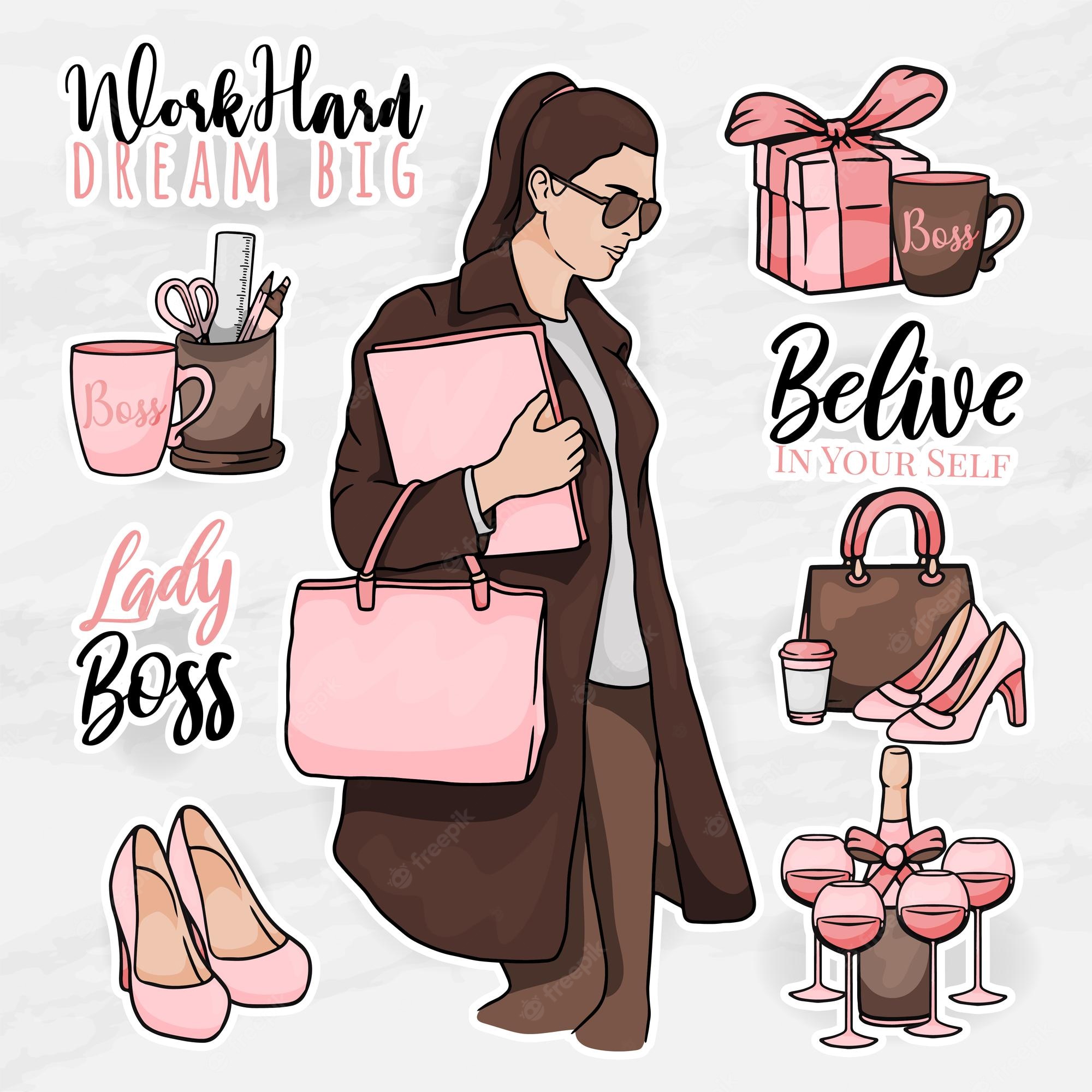 Girl Boss Clipart Business Woman PNG Graphic by Deanna McRae · Creative ...