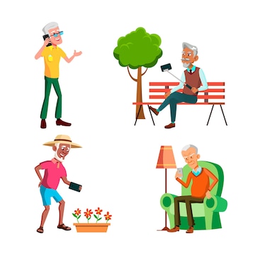 Senior Citizens Using Smartphones - Everyday Digital Engagement