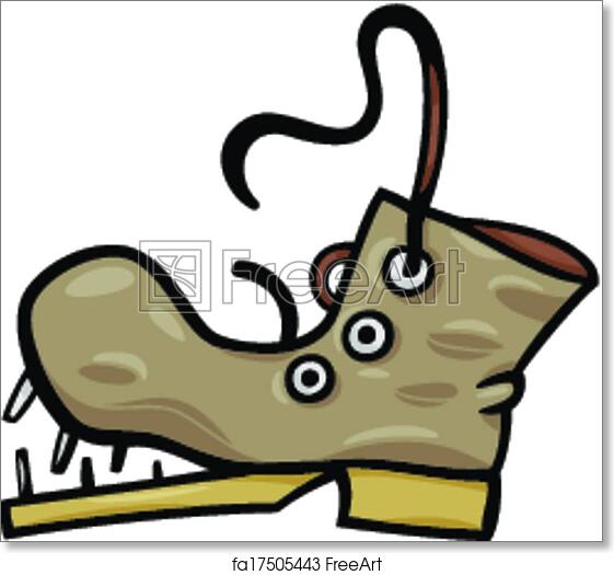 Exhausted Boot Cartoon - Fun Illustration for Fatigue or Workwear Themes