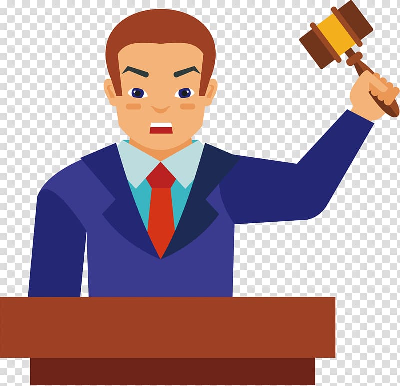 Judge with Gavel - Legal Authority Illustration