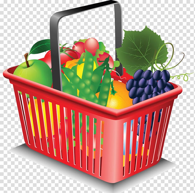 Shopping Cart Basket Grocery Store Shopping Bags & - Shopping - Clip ...