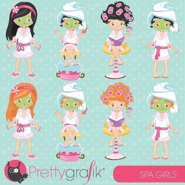 Little Artist Clip Art, Girls Art Party Clipart, Painting Party