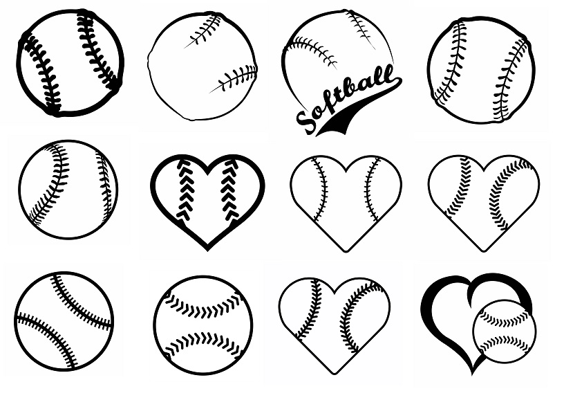 softball silhouettes - Clip Art Library