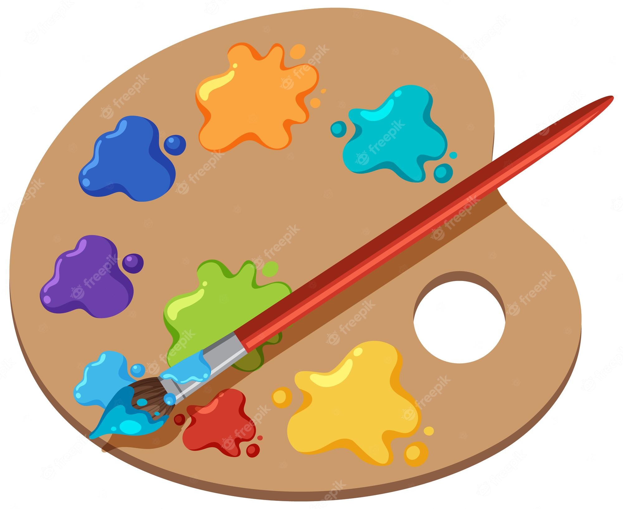 Paint palette Vector illustration. Paint palette clip art or image