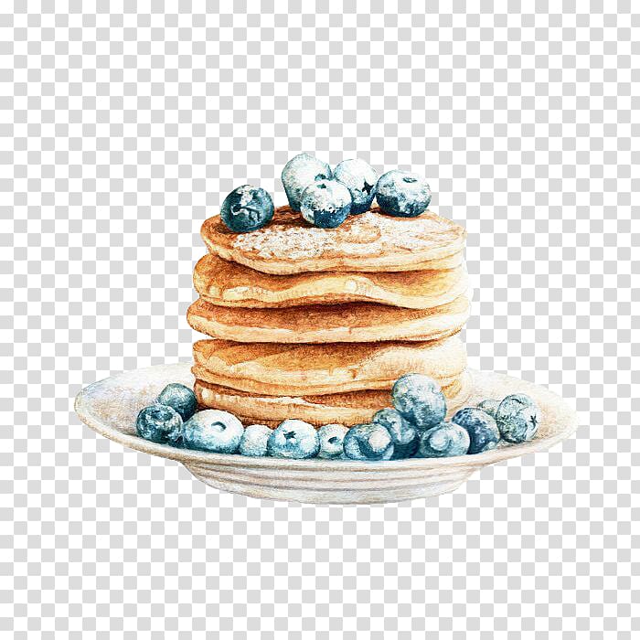 Blueberry Pancakes - Classic Breakfast Stack with Fresh Berries