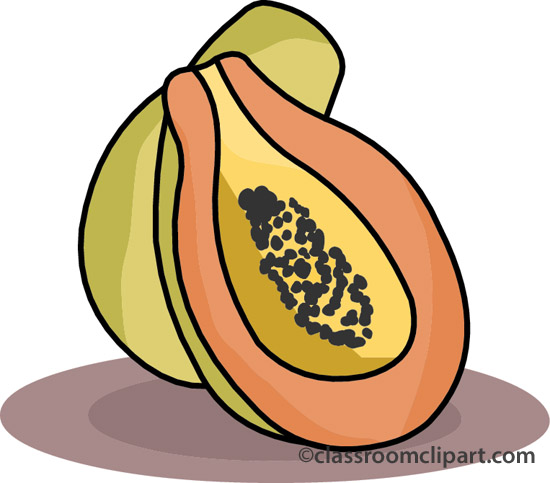 Papaya Illustration - Free Classroom Clipart for Educational Use