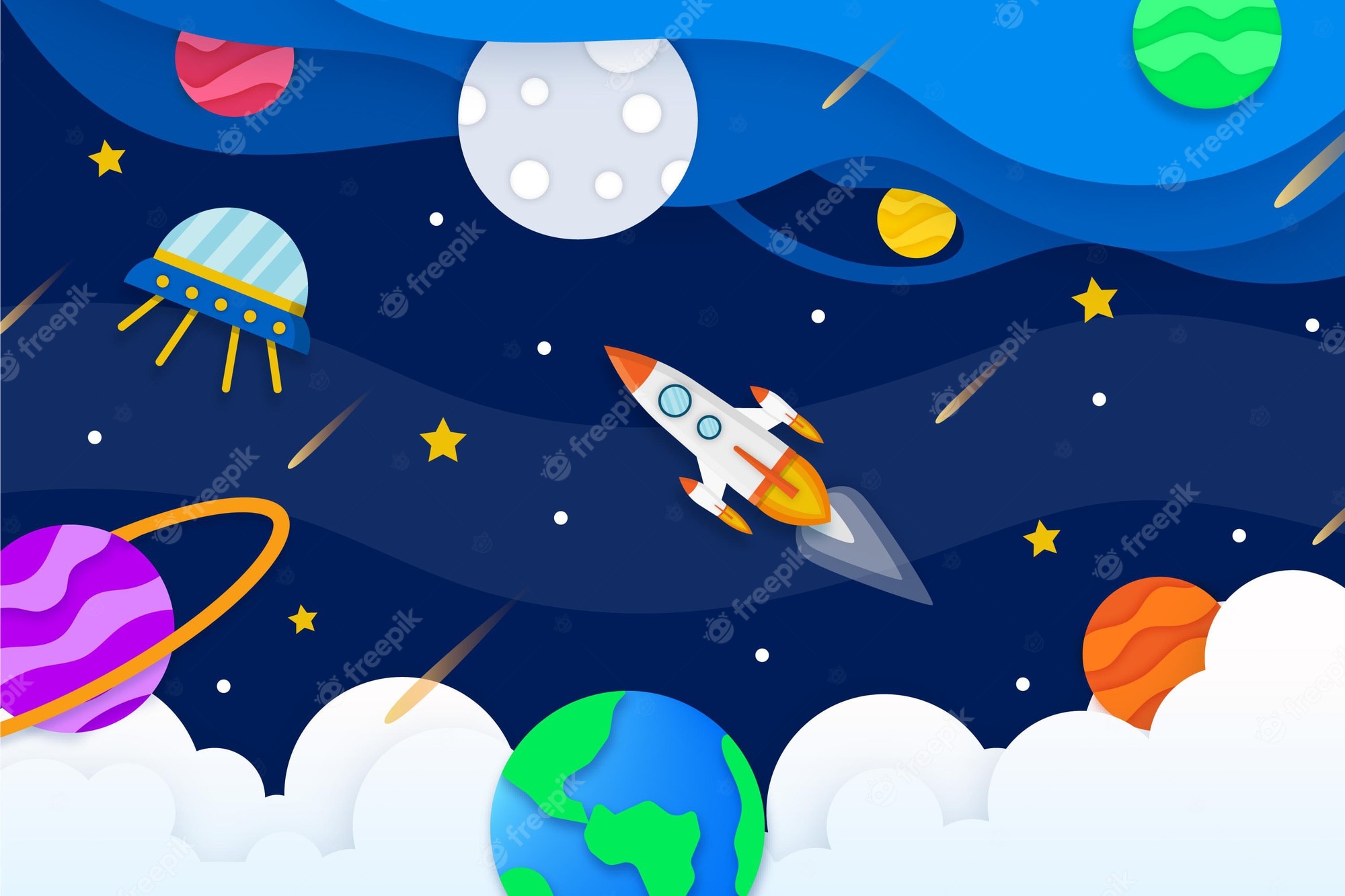 Rocket Vector Art, Icons, and Graphics for Free Download