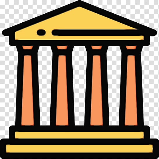 Classical temple with columns and pediment, symbolizing government, law, or institution.