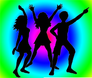 Dance Party Silhouette Image - Free Stock Graphic for Events & Celebrations