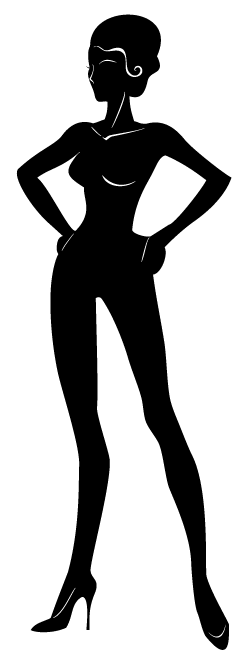 Abstract Line Art Illustration of a Smiling Human Figure