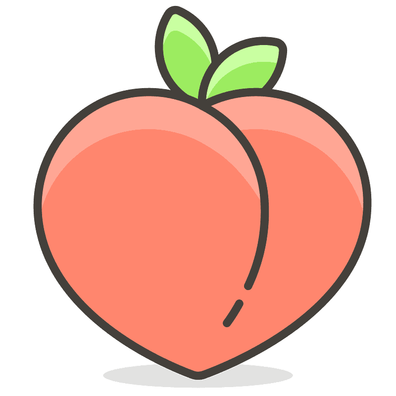 Peach Illustration - Fresh, Vibrant Fruit Graphic for Web & Design