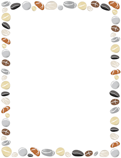 Pebble Border Frame - Natural Stone Design Element for Web & Print