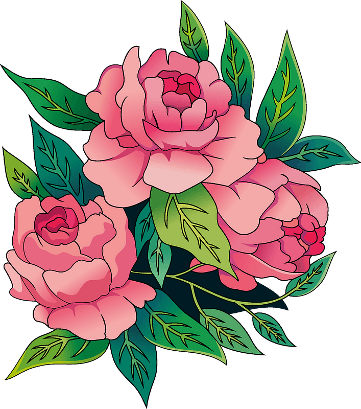 peony flowers - Clip Art Library