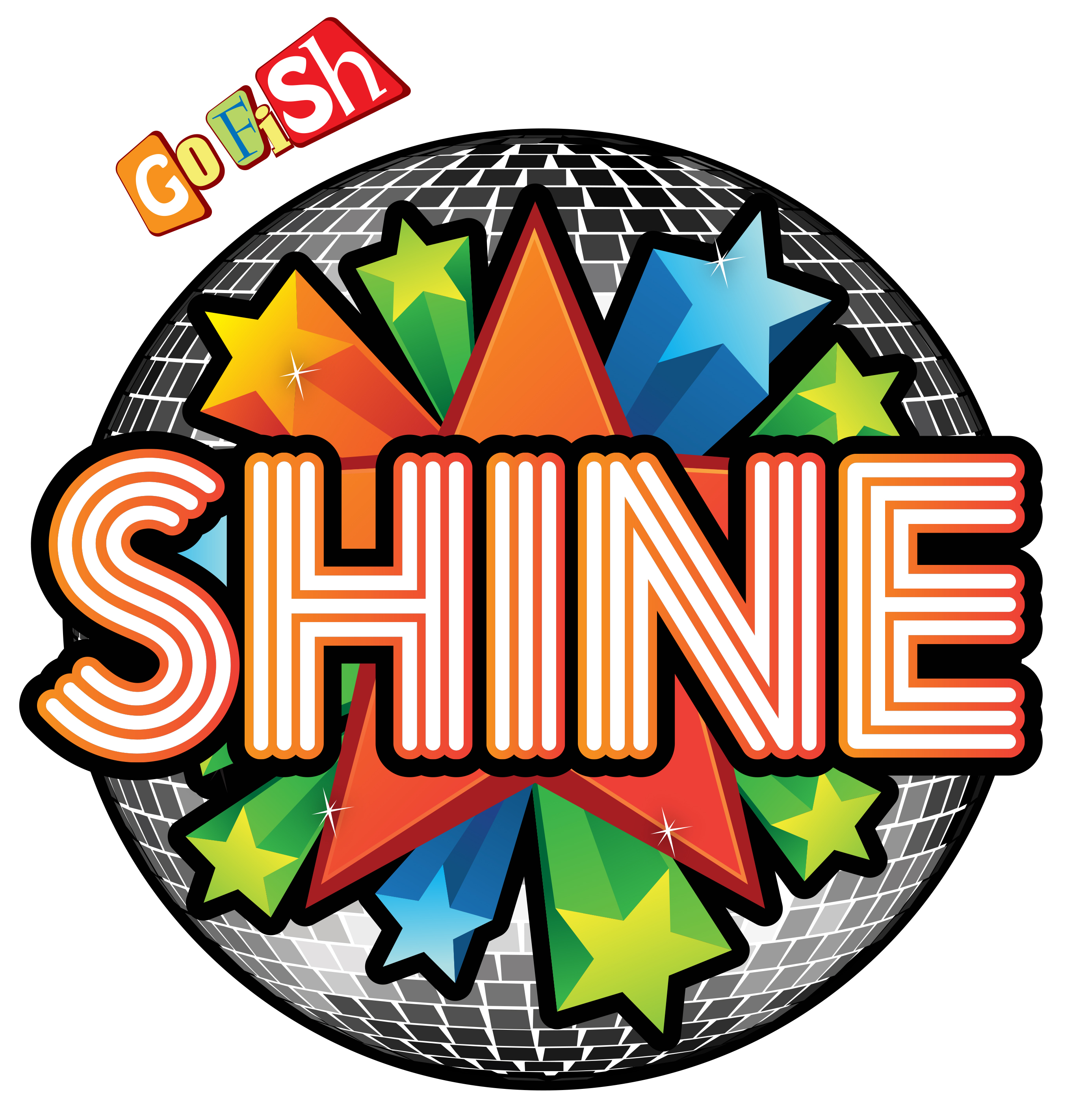GoFish Shine - Vibrant Disco-Themed Logo Design