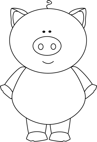 Cute Cartoon Pig Coloring Page - Free Printable for Kids
