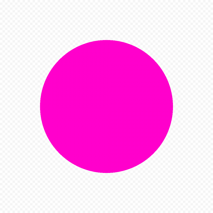 A solid vibrant pink circle on a transparent checkered background.