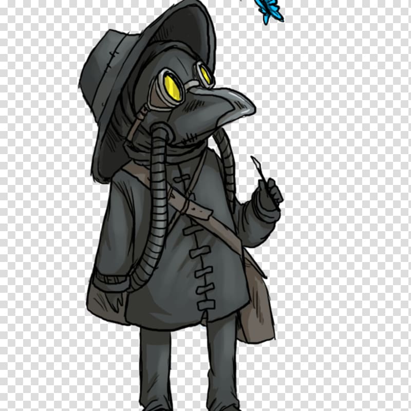 Steampunk Plague Doctor Illustration - Fantasy Medical Character Art