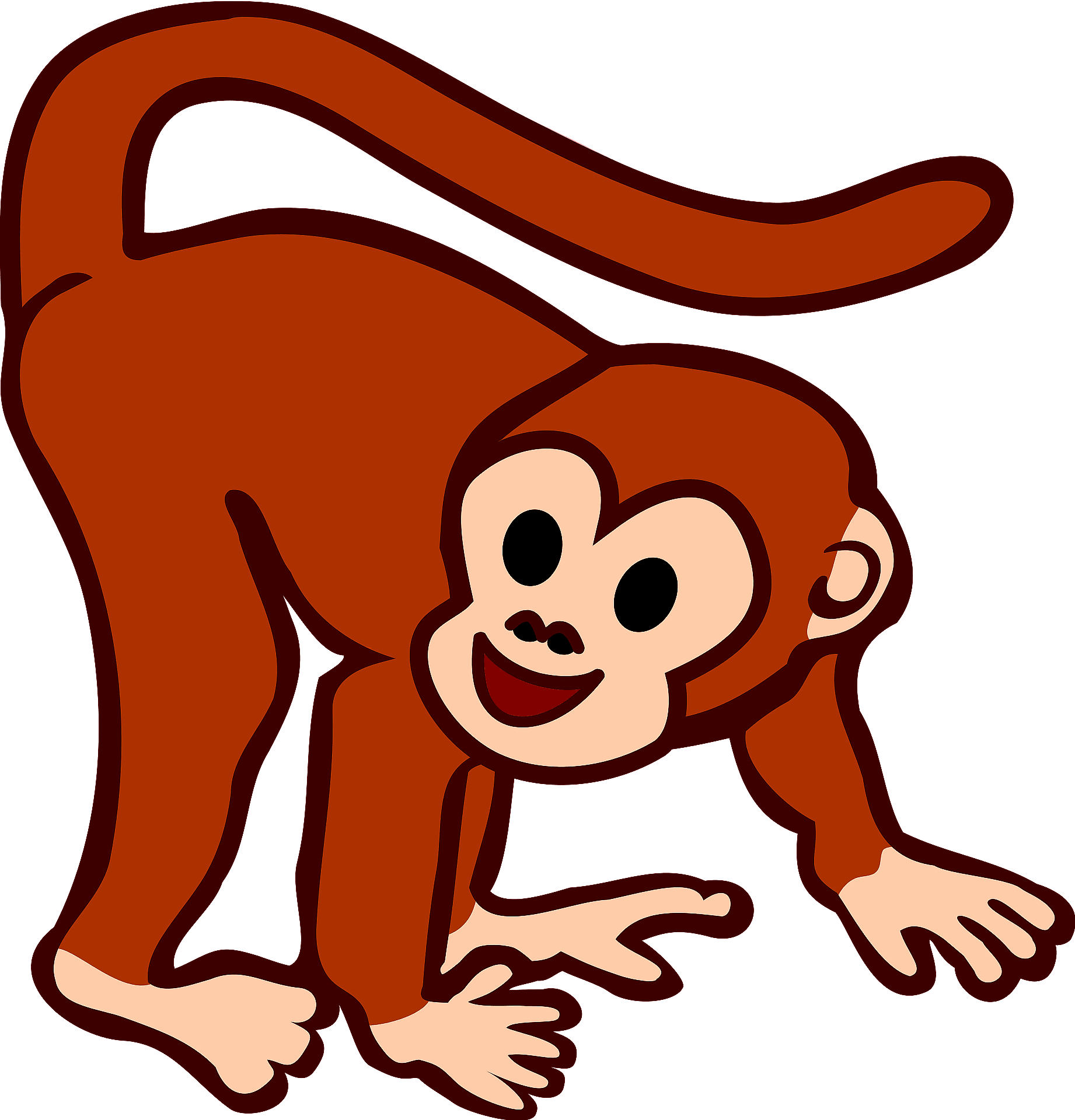 monkey scratchings - Clip Art Library