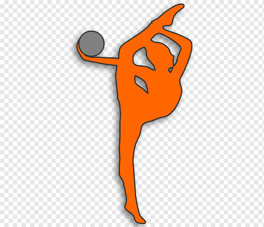 Rhythmic Gymnastics Icon - Dynamic Athlete with Ball Illustration