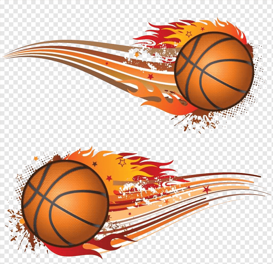 Fiery Basketball Motion Graphics - Free PNG Download